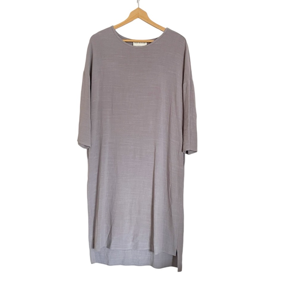 Piper & Scoot Womens Gray Lagenlook Boho Kaftan Breezy Cotton Maxi Dress size M
